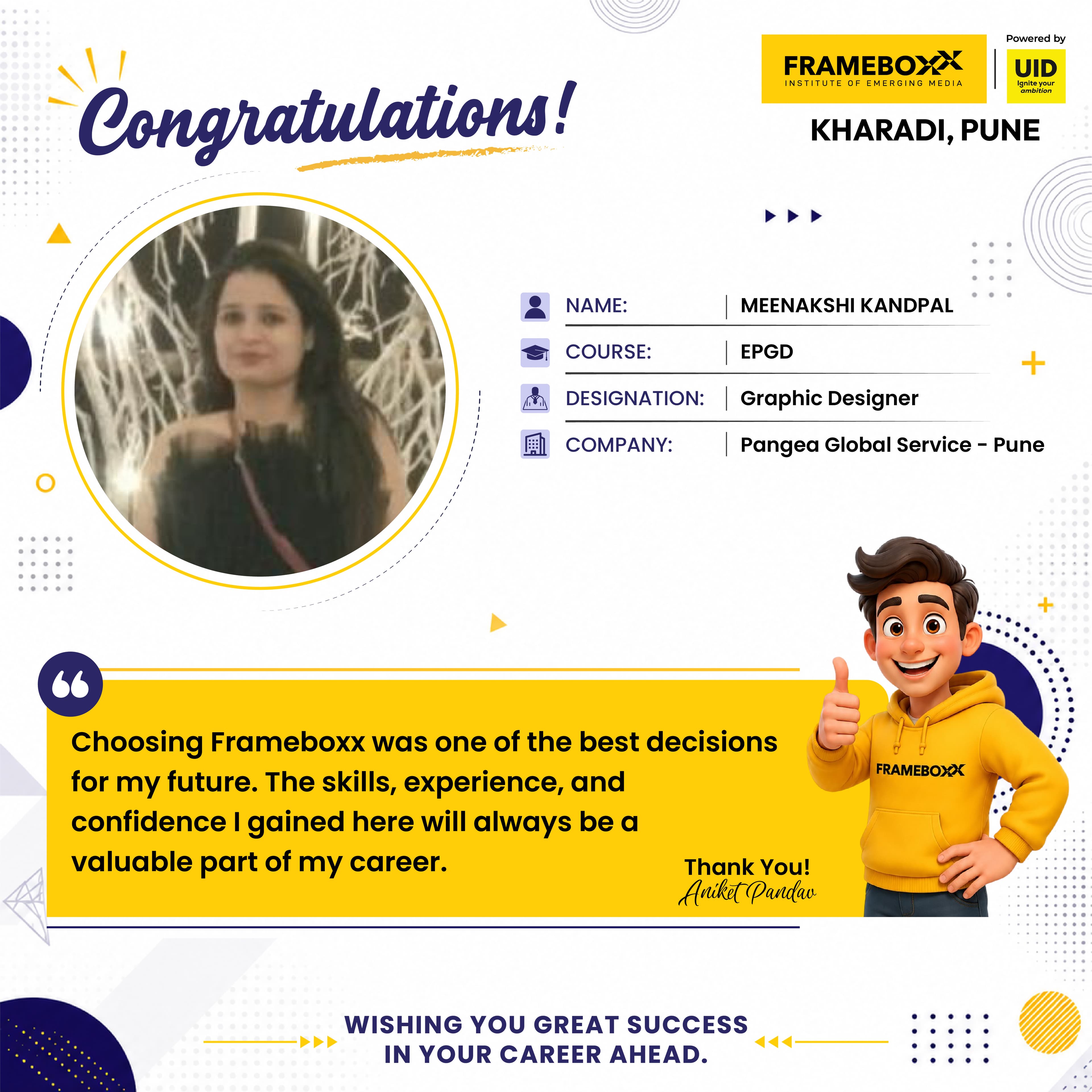 Placement Success Story 62