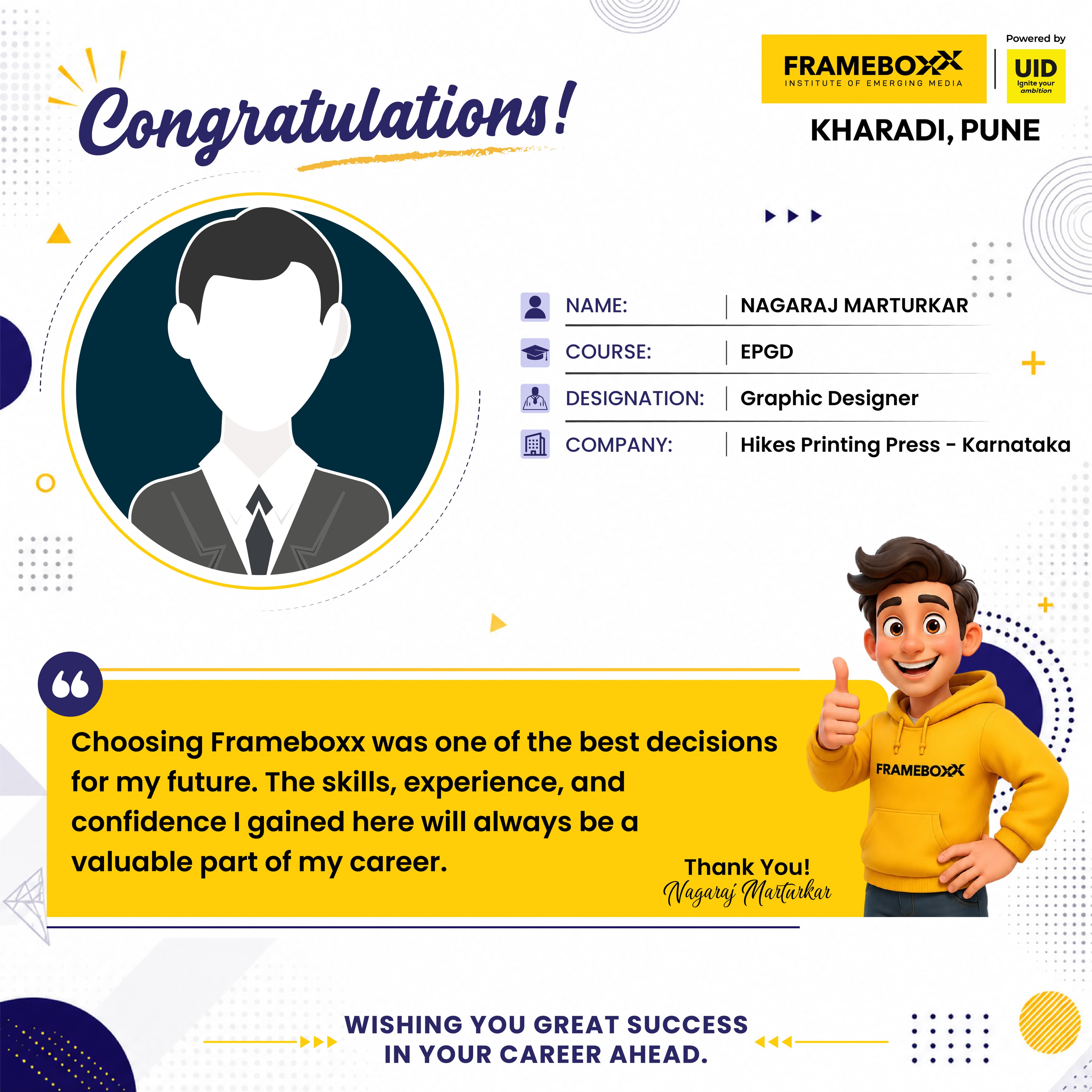 Placement Success Story 63